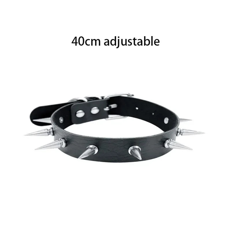 Bondage Sexy Heart Lock Key Rivets Black Goth Punk Chokers Gothic Collar