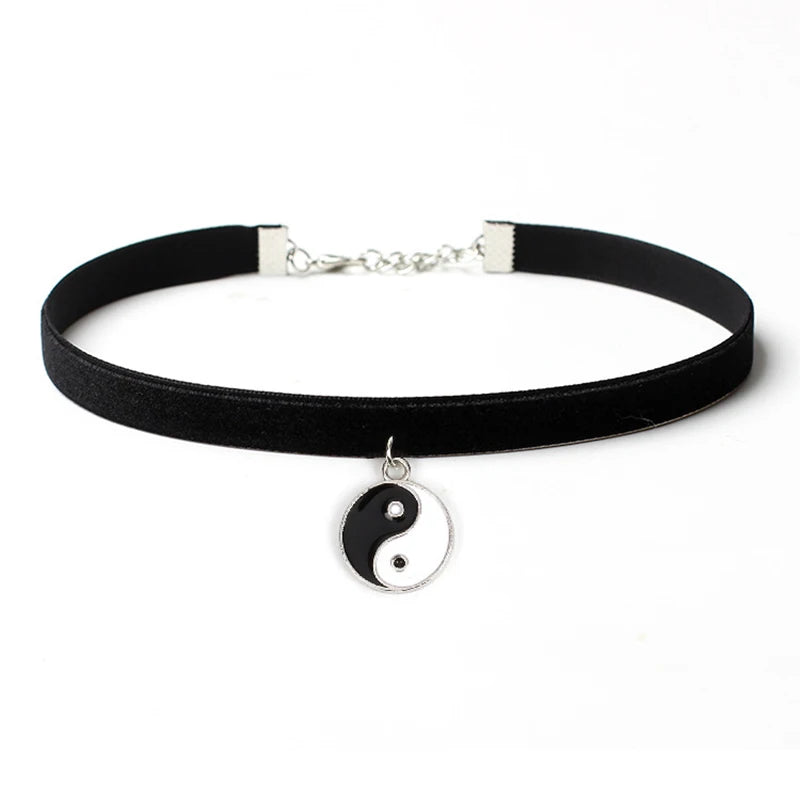 Goth Black Velvet Choker Necklaces Gothic Accessories