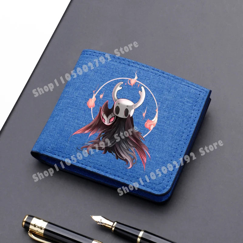 Hollow Knight Game Wallet Merch Silksong Men Kids Short Folding Coin Purse Gamer ID Card Holder