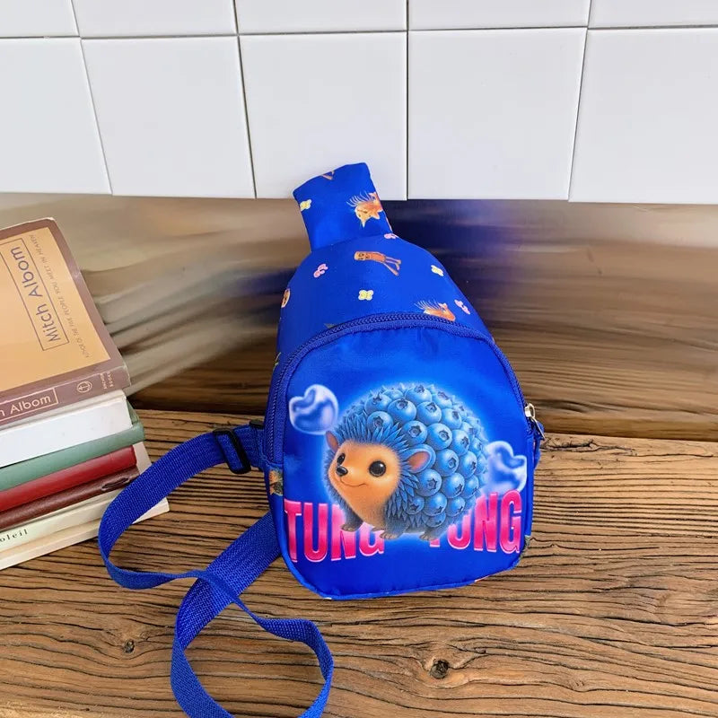Tralalero Tralala Crossbody Bag Kids Travel Italian Brainrot Shoulder Bags Tung Tung Boys Girls Outdoor Sports Chest Pack Children Gift