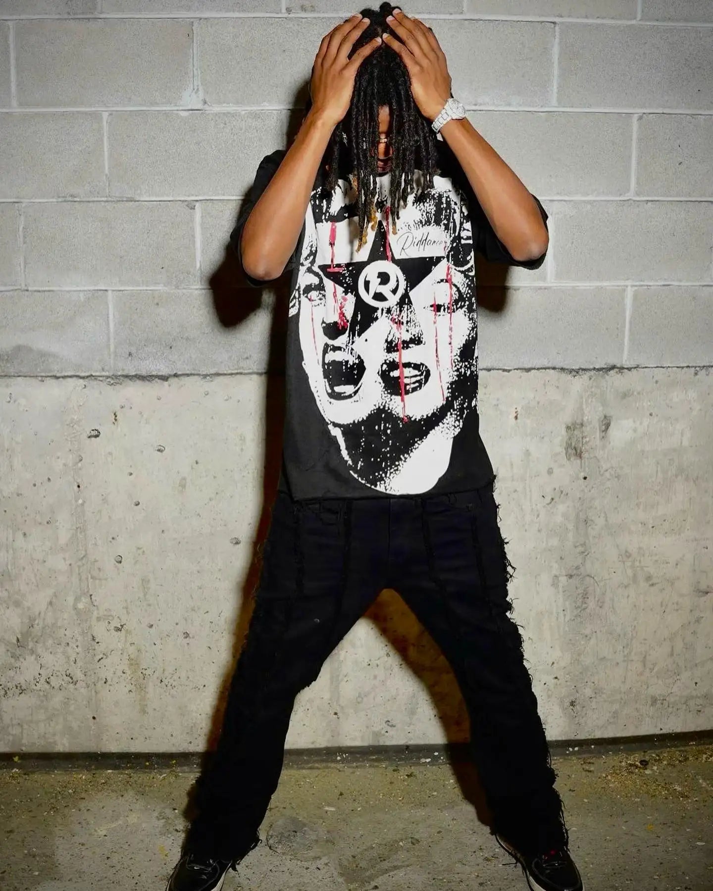 Gothic Punk Horror Print Oversized Unisex TShirt