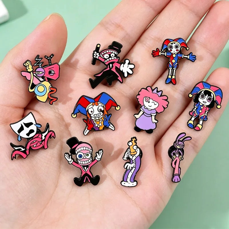 The Amazing Digital Circus Enamel Lapel Pin Badge Brooch TADC Pomni Jax Ragatha Accessories Jewellery
