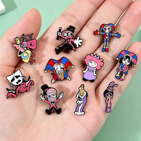 The Amazing Digital Circus Enamel Lapel Pin Badge Brooch TADC Pomni Jax Ragatha Accessories Jewellery