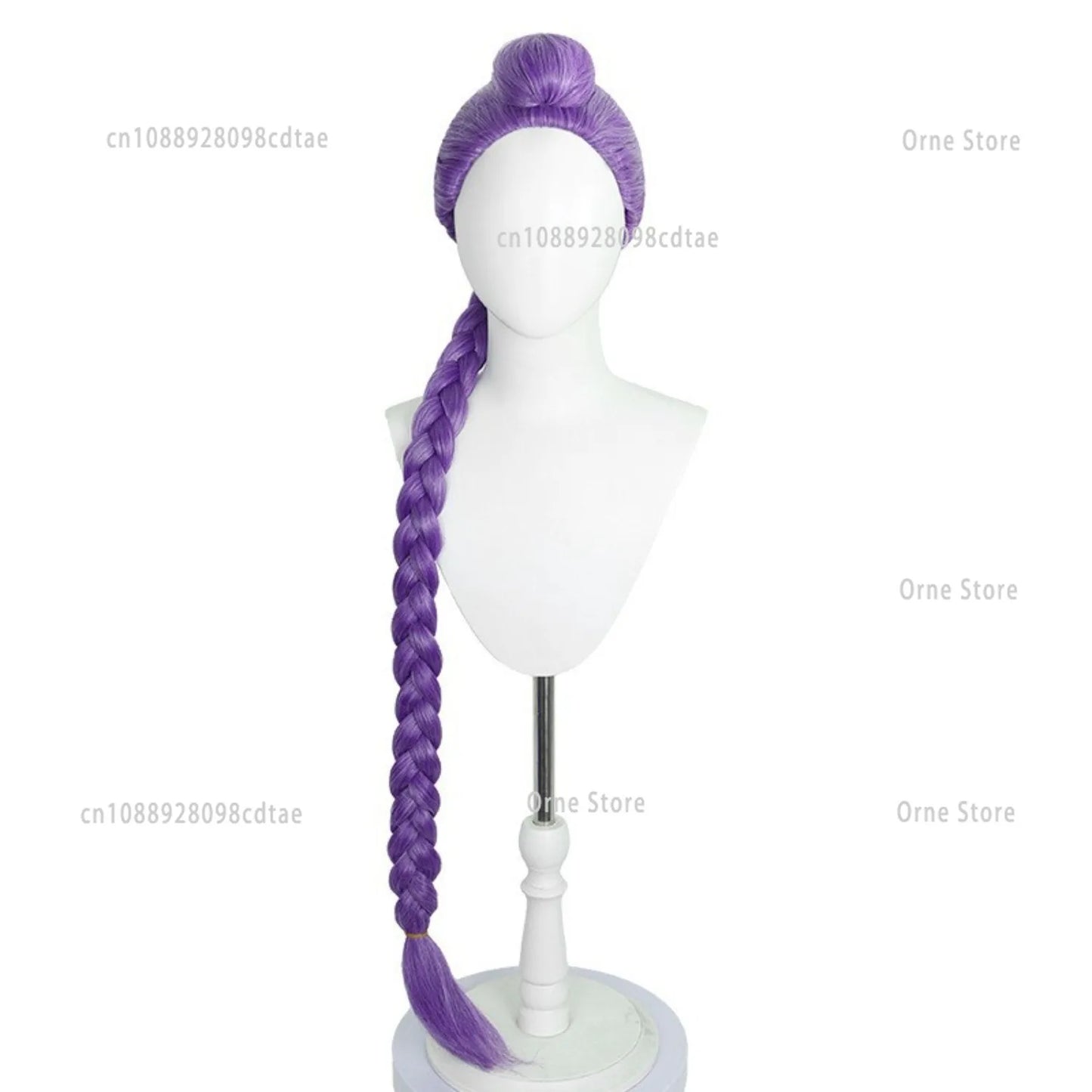 Demon Hunter Kpop Role Play Rumi Wig Huntrix Cosplay Fancy Dress Costume Purple Braid