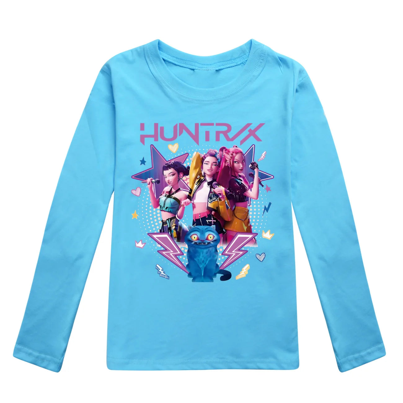 KPop Demon Hunters Huntrix Top T Shirt Kids T-shirt Rumi Clothes Mira Zoey Long Sleeved