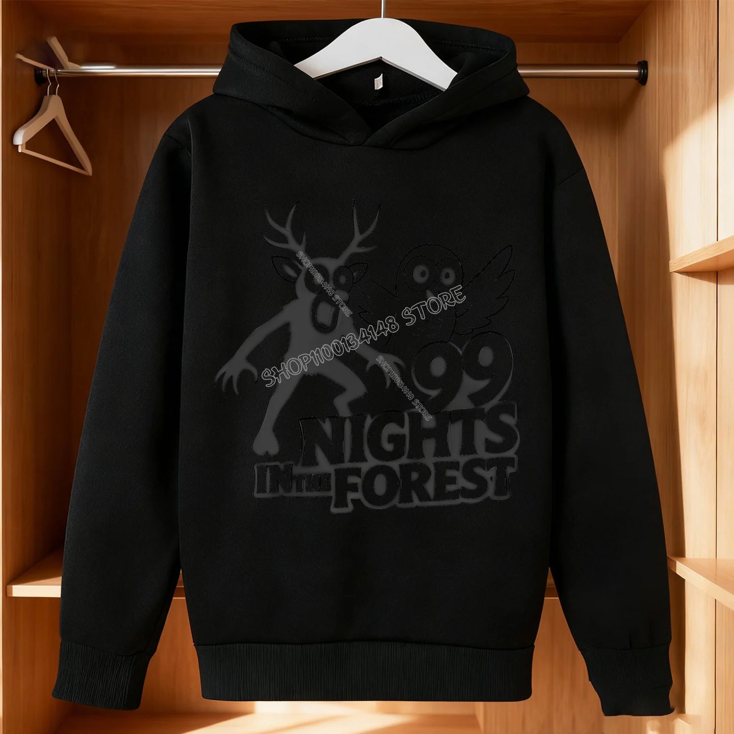 99 Nights in The Forest Fleece Hoodie Roblox Gamer Hooded Sweatshirt Clothes Gaming