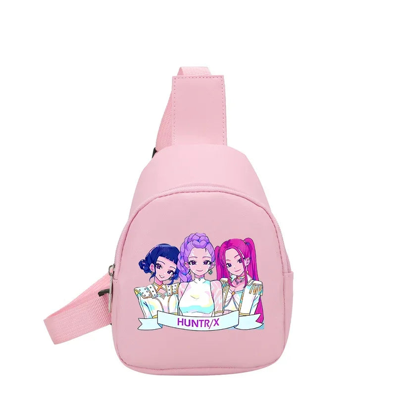KPop Demon Hunters Huntrix Childs Backpack Rumi Mira Zoey Shoulder Bag Derpy Tiger Merch Gifts K-pop Cute