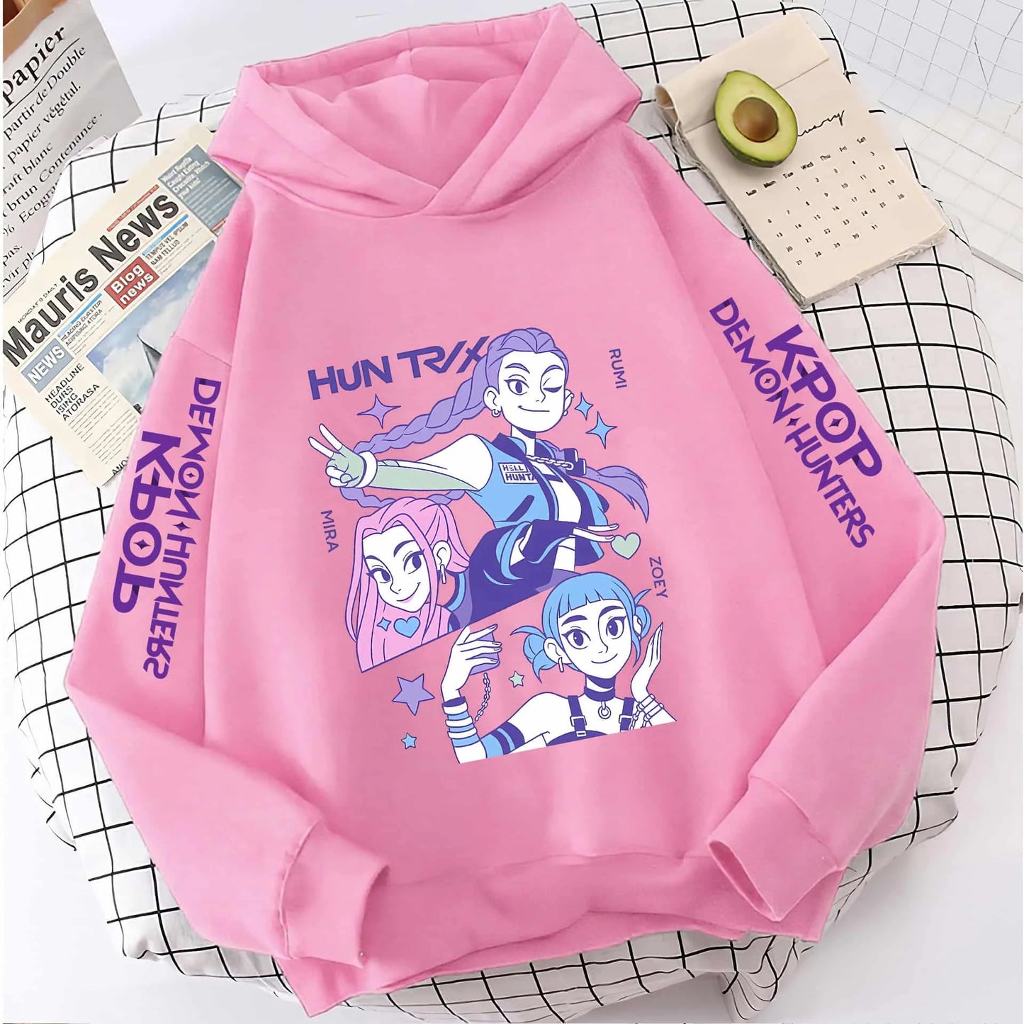 KPop Demon Hunters Sweatshirt Hoodie Tops Huntix Clothes Merch Gifts