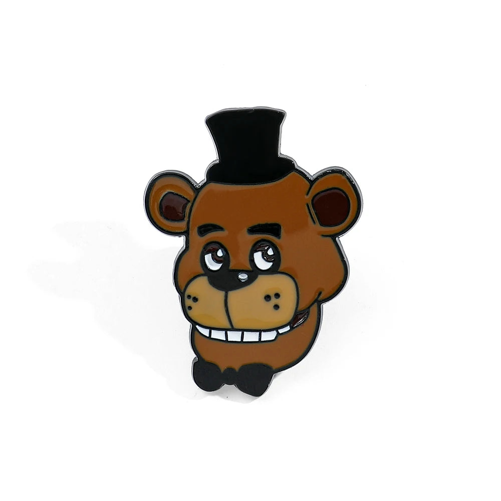 FNAF Brooch Five Night's At Freddy Enamel Pins Foxy Bonnie Animal Brooch