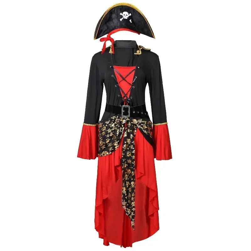 Adult Ladies Halloween Sexy Female Pirate Costume Fancy Dress