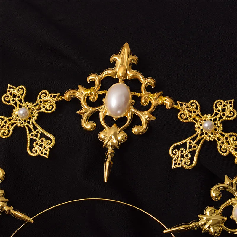 Gothic Vampire Goddess Sun Halo Headband Costume Accessory