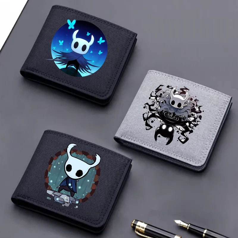 Hollow Knight Game Wallet Merch Silksong Men Kids Short Folding Coin Purse Gamer ID Card Holder