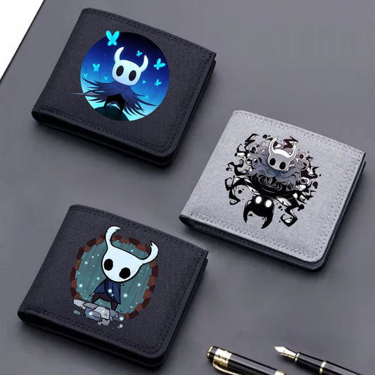Hollow Knight Game Wallet Merch Silksong Men Kids Short Folding Coin Purse Gamer ID Card Holder