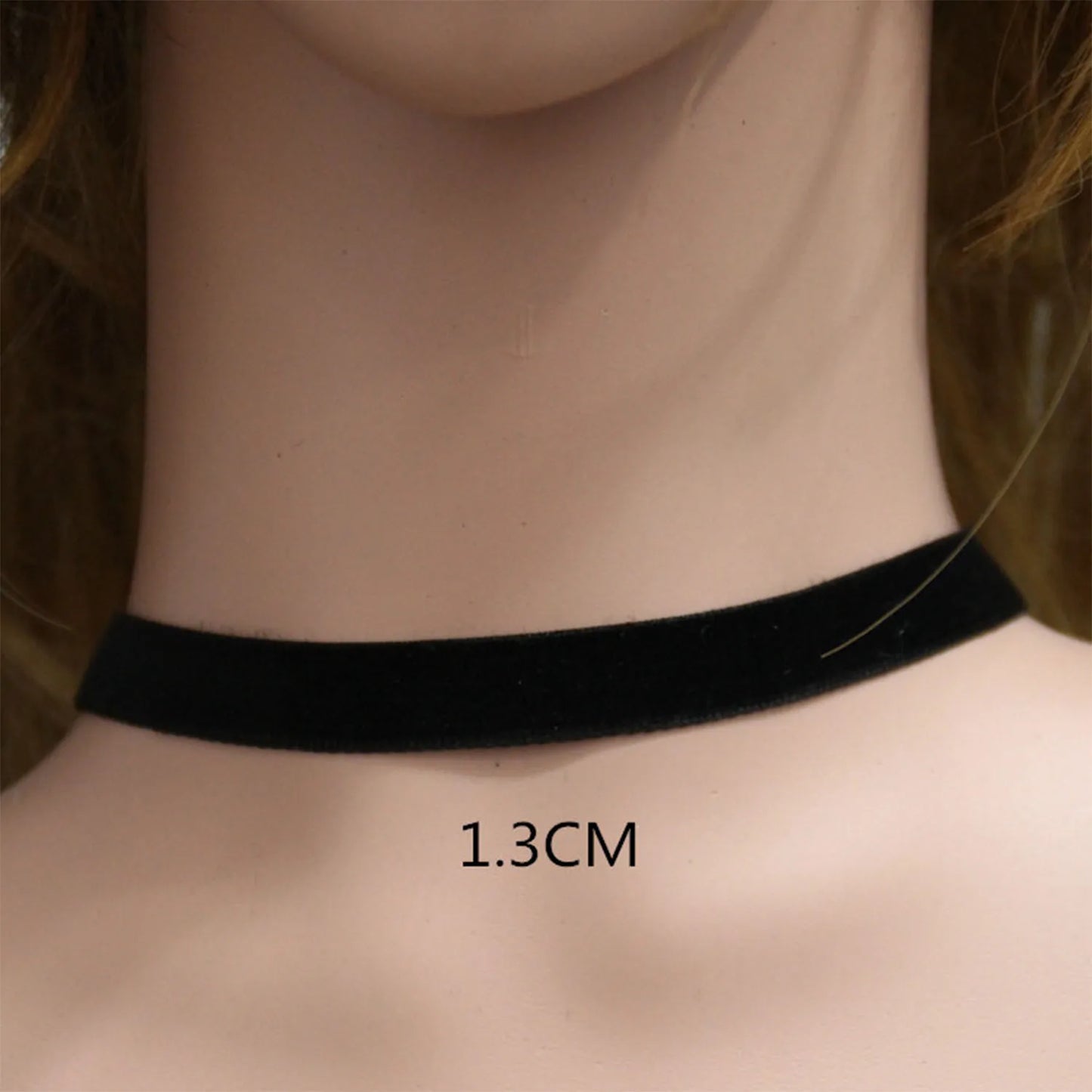 Punk Gothic Black Velvet Fabric Choker Necklace Collar