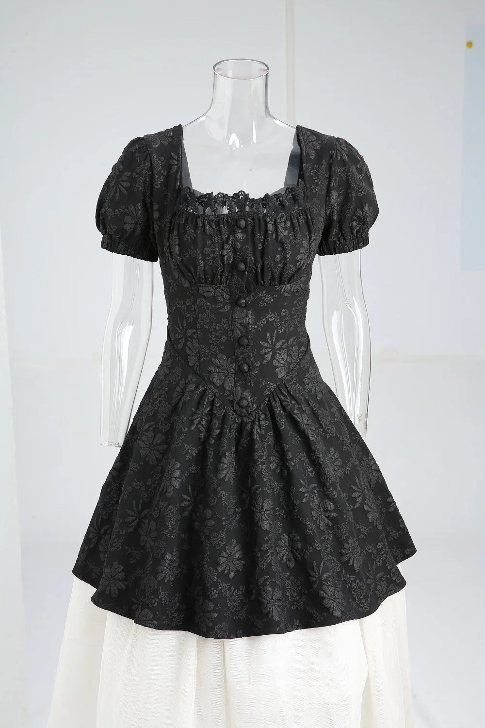 Cute Black Gothic Victorian Vintage Party Dress