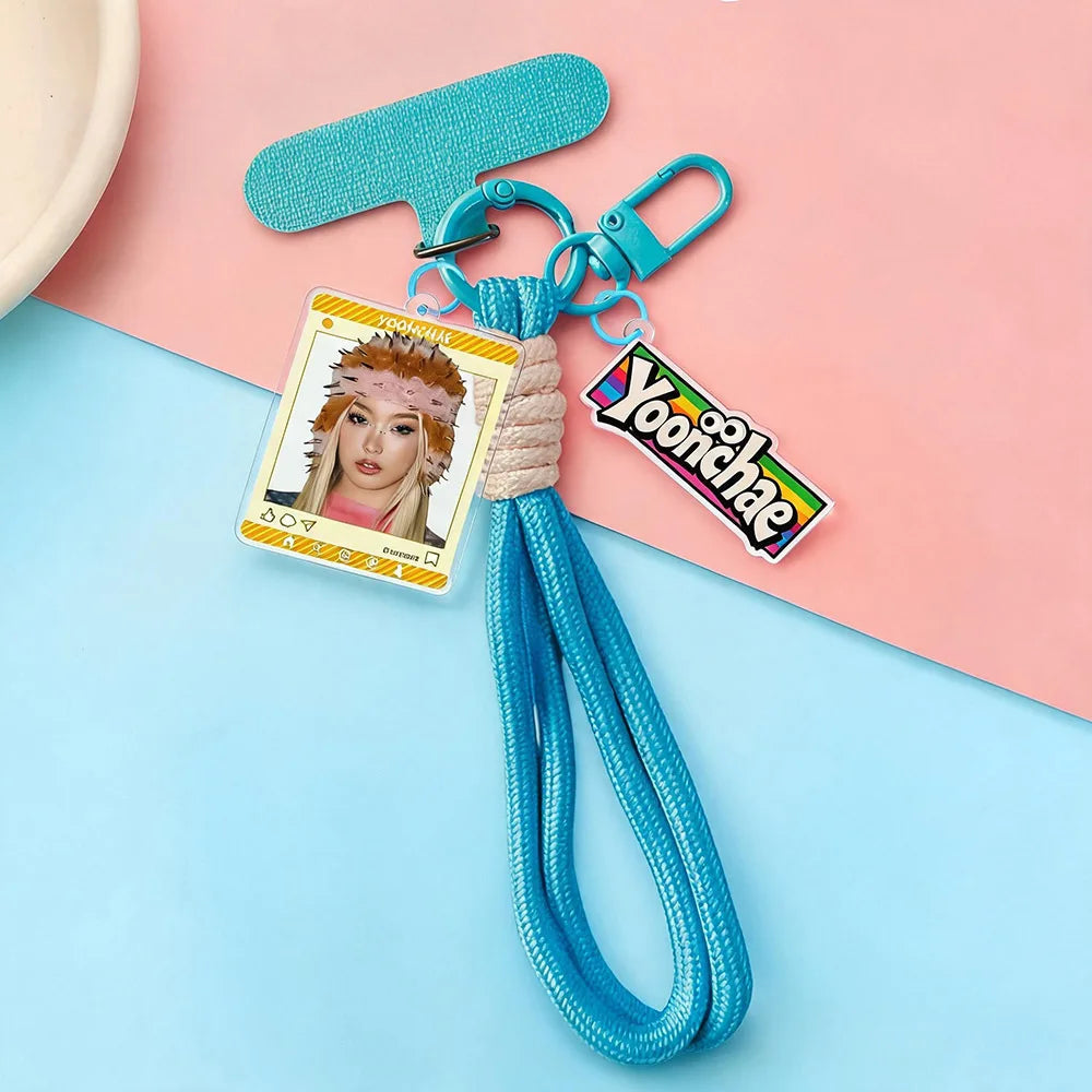 Katseye Keychain Kpop Phone Lanyard Strap Accessory Bag Girl Group Lana Megan Sophia