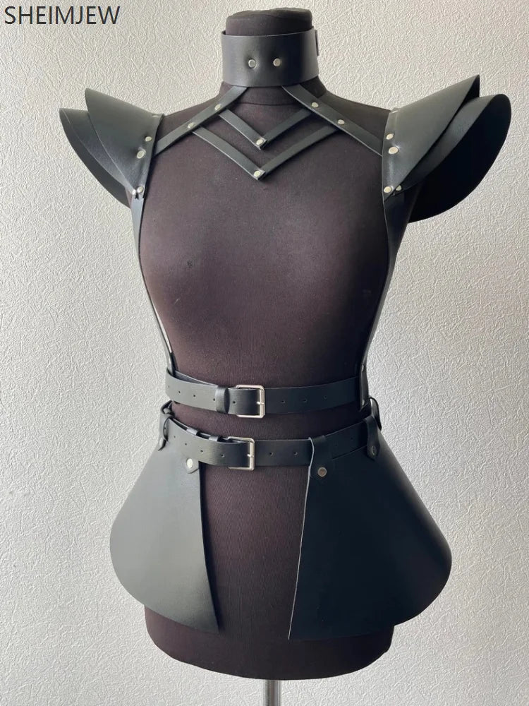 Cyberpunk Gothic Medieval Harness Skirt Cosplay