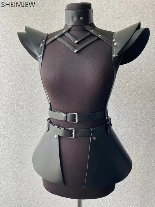 Cyberpunk Gothic Medieval Harness Skirt Cosplay