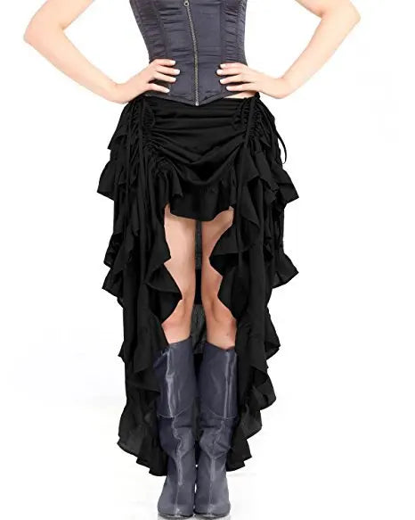 Brown Black Steampunk Pirate Sexy Medieval Costume Skirt