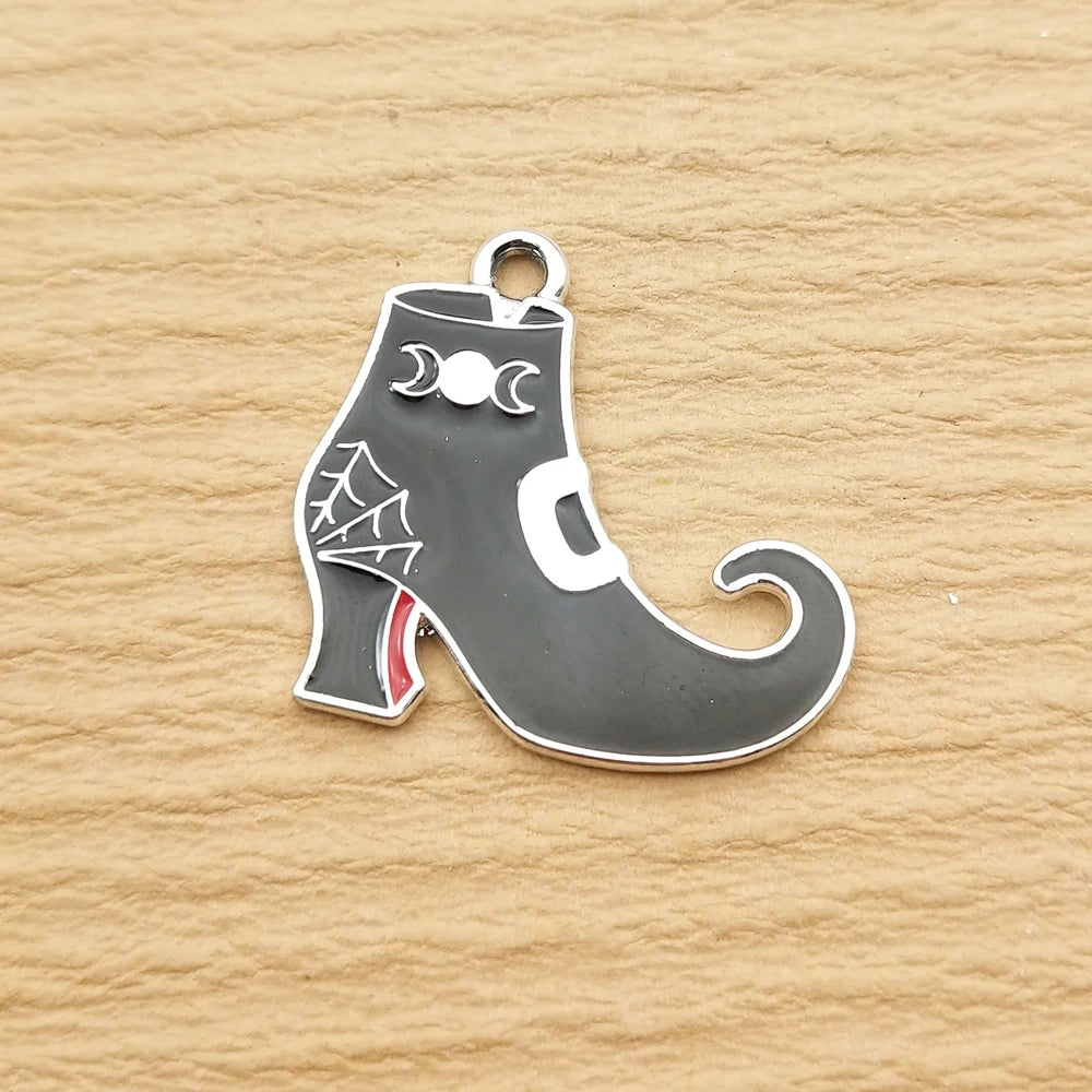 10pcs Halloween Horror Character Charm for Jewelry Making Enamel Necklace Pendant Diy Accessories Alloy Metal