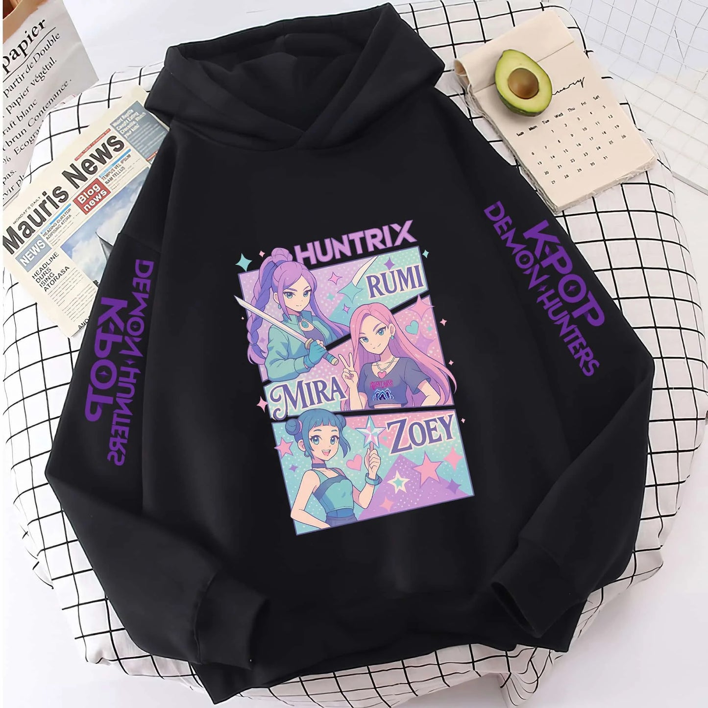 KPop Demon Hunters Sweatshirt Hoodie Tops Huntix Clothes Merch Gifts