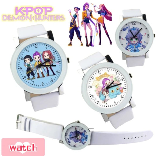 KPop Demon Hunters Rumi Zoey Mira Watch Huntrix Derpy Tiger Merch Wristwatch