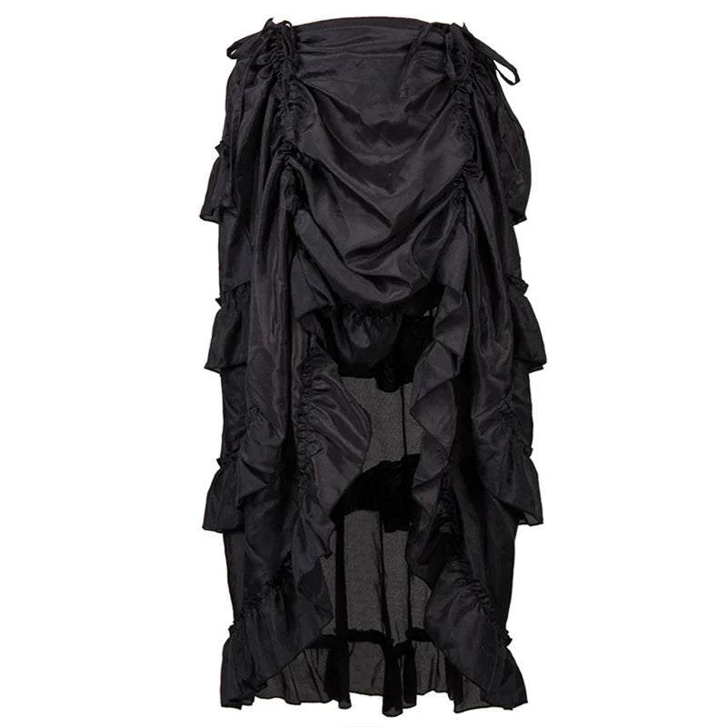 Brown Black Steampunk Pirate Sexy Medieval Costume Skirt