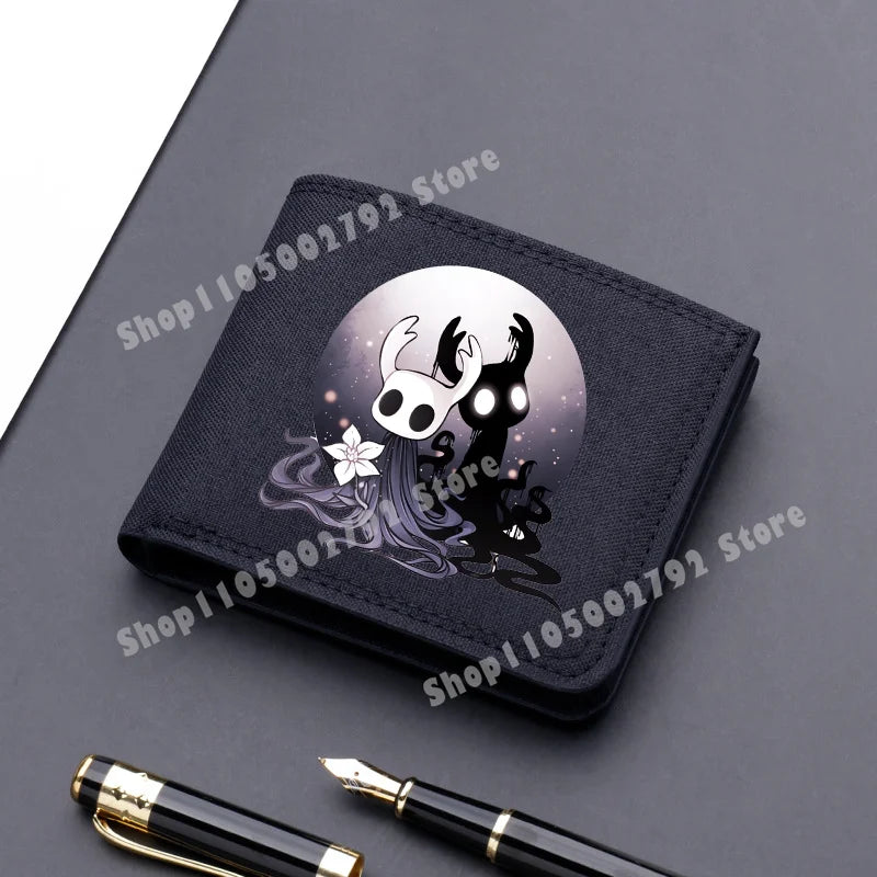 Hollow Knight Game Wallet Merch Silksong Men Kids Short Folding Coin Purse Gamer ID Card Holder