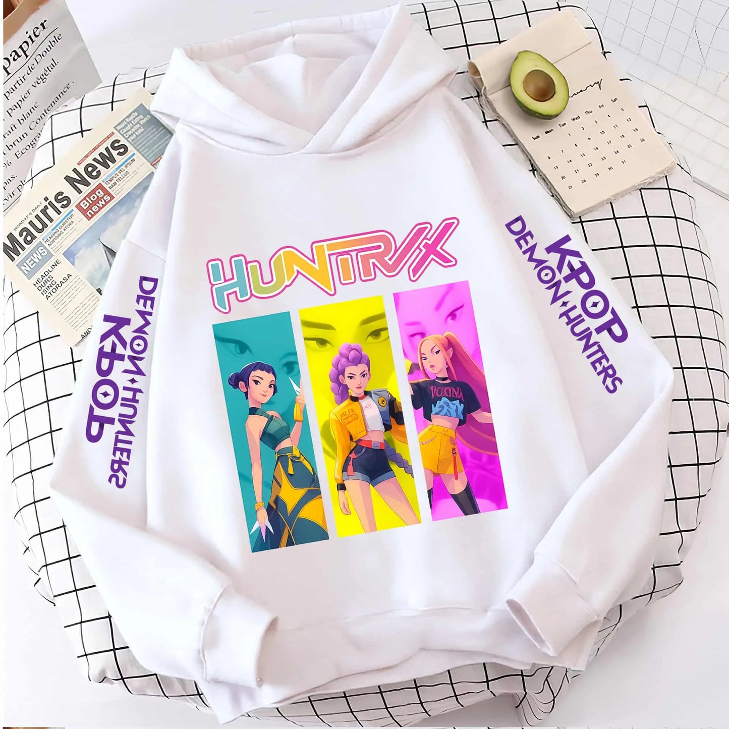 KPop Demon Hunters Sweatshirt Hoodie Tops Huntix Clothes Merch Gifts
