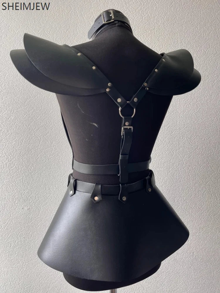 Cyberpunk Gothic Medieval Harness Skirt Cosplay