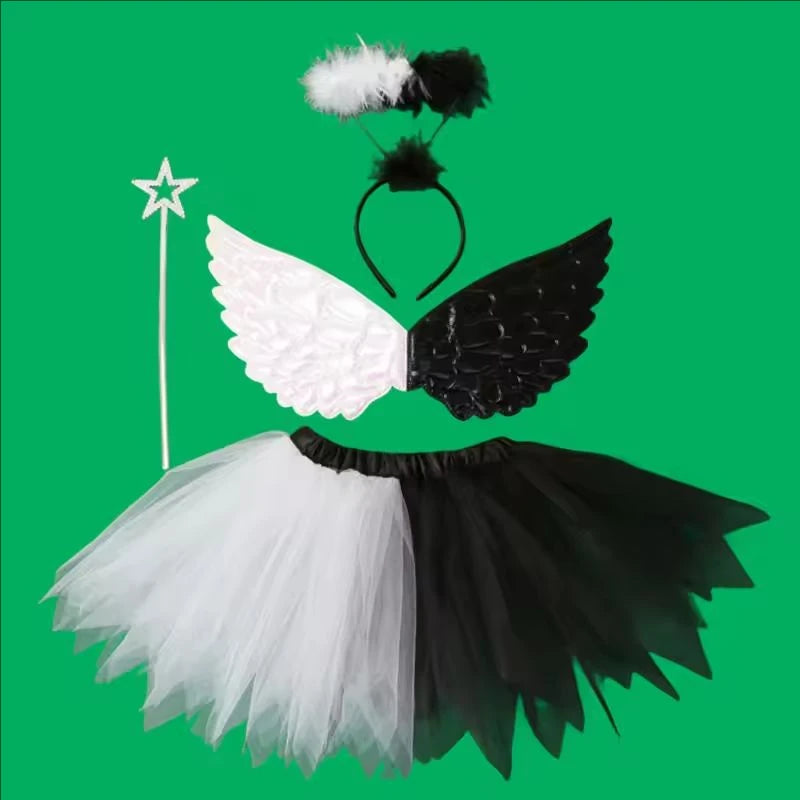 Halloween Angel Halos Headbands Angel Wing Tutus Angel Wands Fancy Dress Costume Accessories