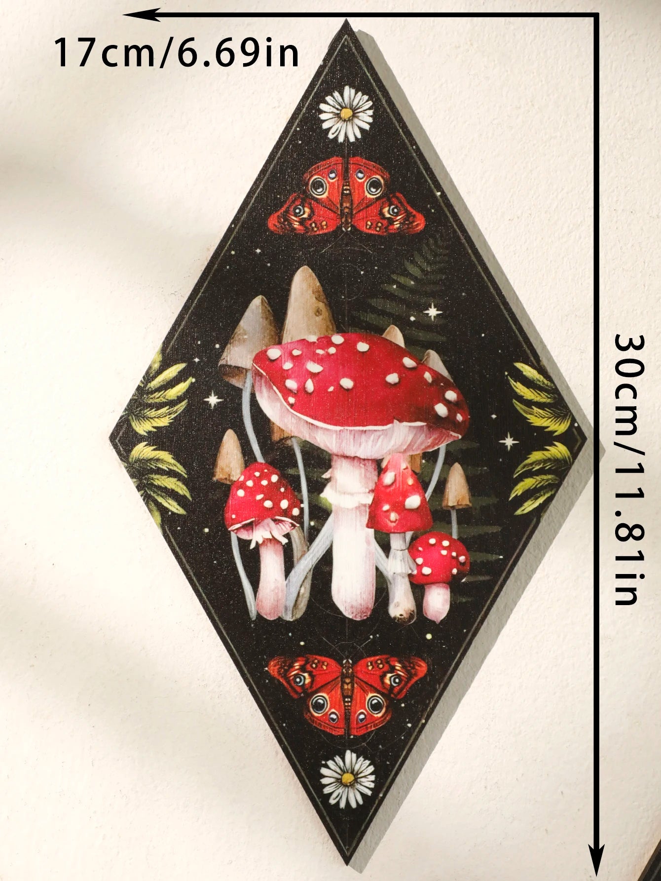 Wooden Wall Hanging Moon Butterfly Mushroom Minimalist Bohemian Room Decors
