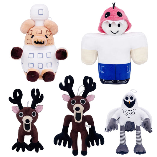 Roblox Game 99 Nights In The Forest Deer Owl Kid Plush Soft Toys Plushie Gamer Merch Gifts