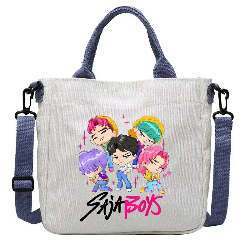 KPop Demon Hunters Crossbody Shoulder Bag Huntrix Tote Shopper Messenger Bag School Rumi K-pop