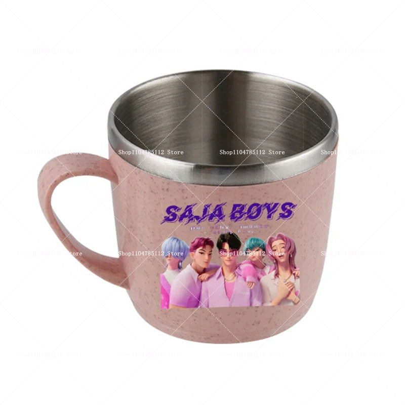 KPop Demon Hunters Stainless Steel Camping Cup Water Bottle Mug Merch Gifts K-Pop