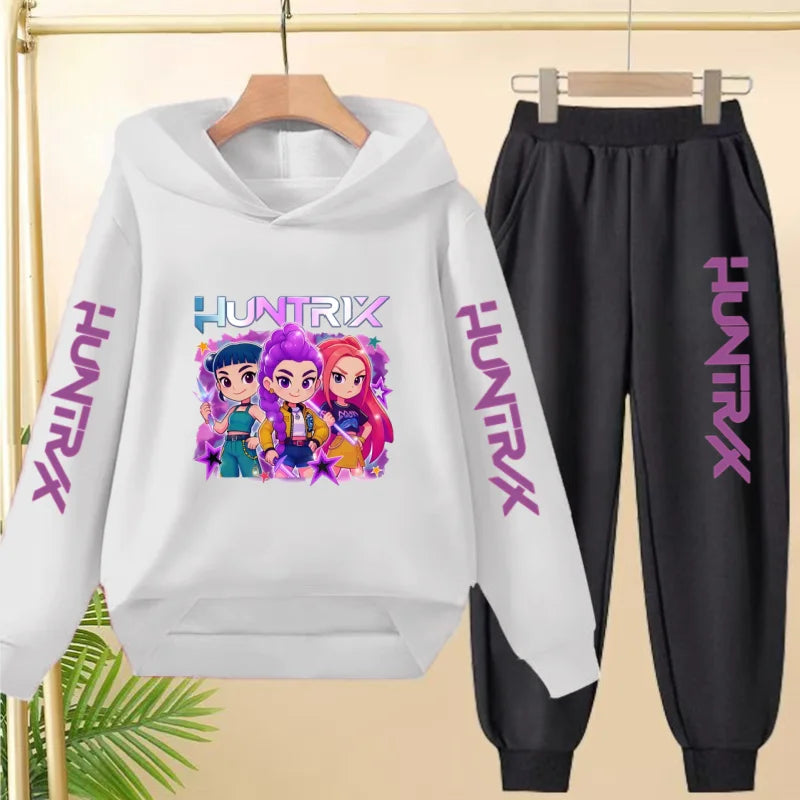 KPop Demon Hunters Tracksuit Hoodie Jumper Huntrix Clothes Joggers