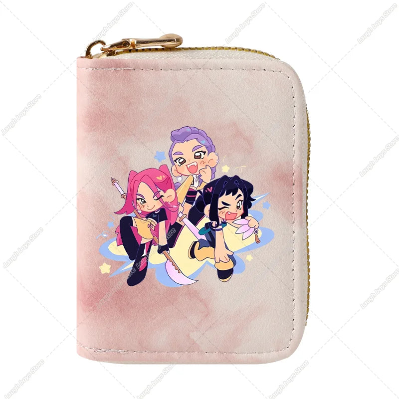 KPop Demon Hunters Fashion Wallets Huntrix Coin Money Cards Purse Rumi Mira Zoey Merch