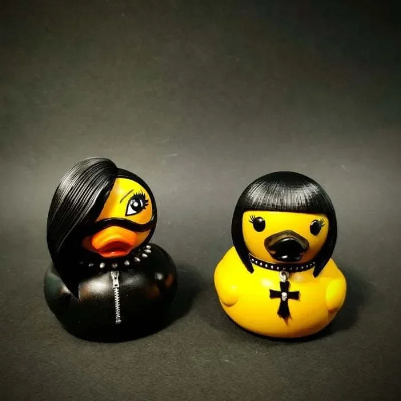Gothic Rock Duckies Desktop Decoration Punk Bathroom Rubber Duck
