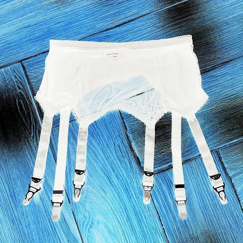 Sexy Gothic Metal Clip Garter Stockings Suspender Belt Erotic Lingerie Pole Dance Burlesque