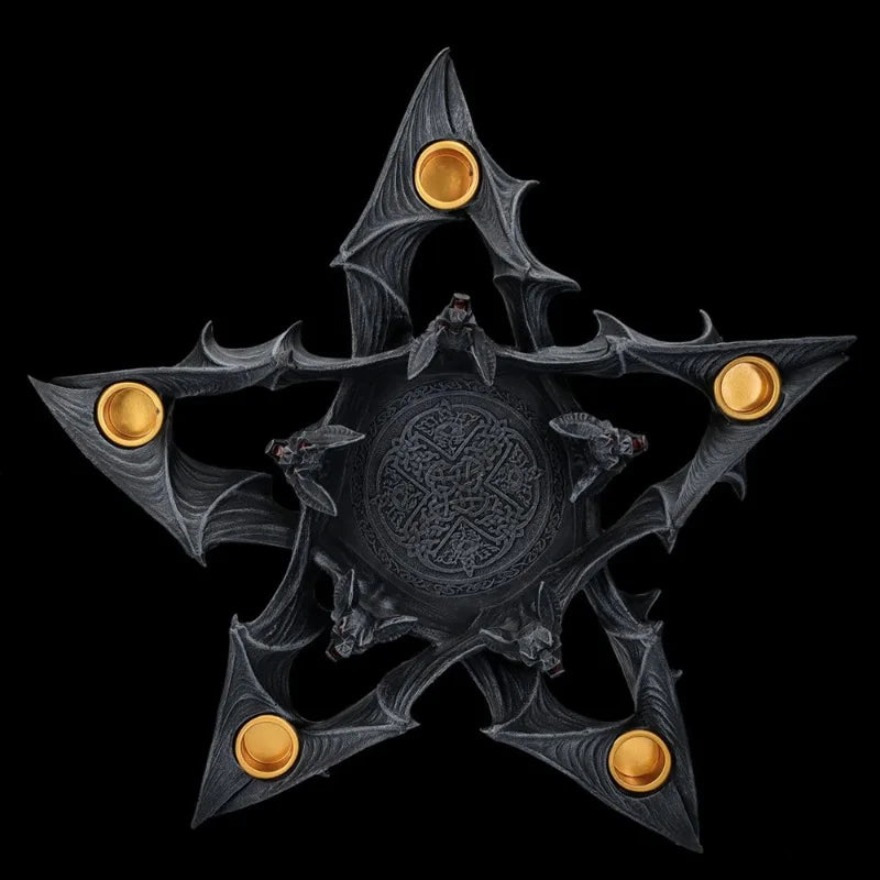 Halloween Decoration Gothic Vampire Bat Candle Stand Home Decor