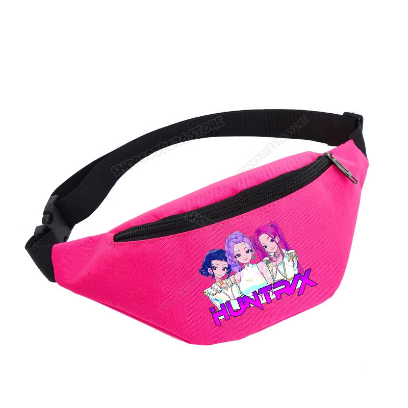 KPop Demon Hunters Waist Bum Bag Kids Fanny Packs Huntrix Merch Gifts