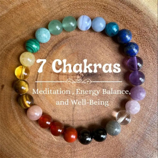 7 Chakra Beads Bracelet Mindfulness and Healing Energy Crystals Jewellery