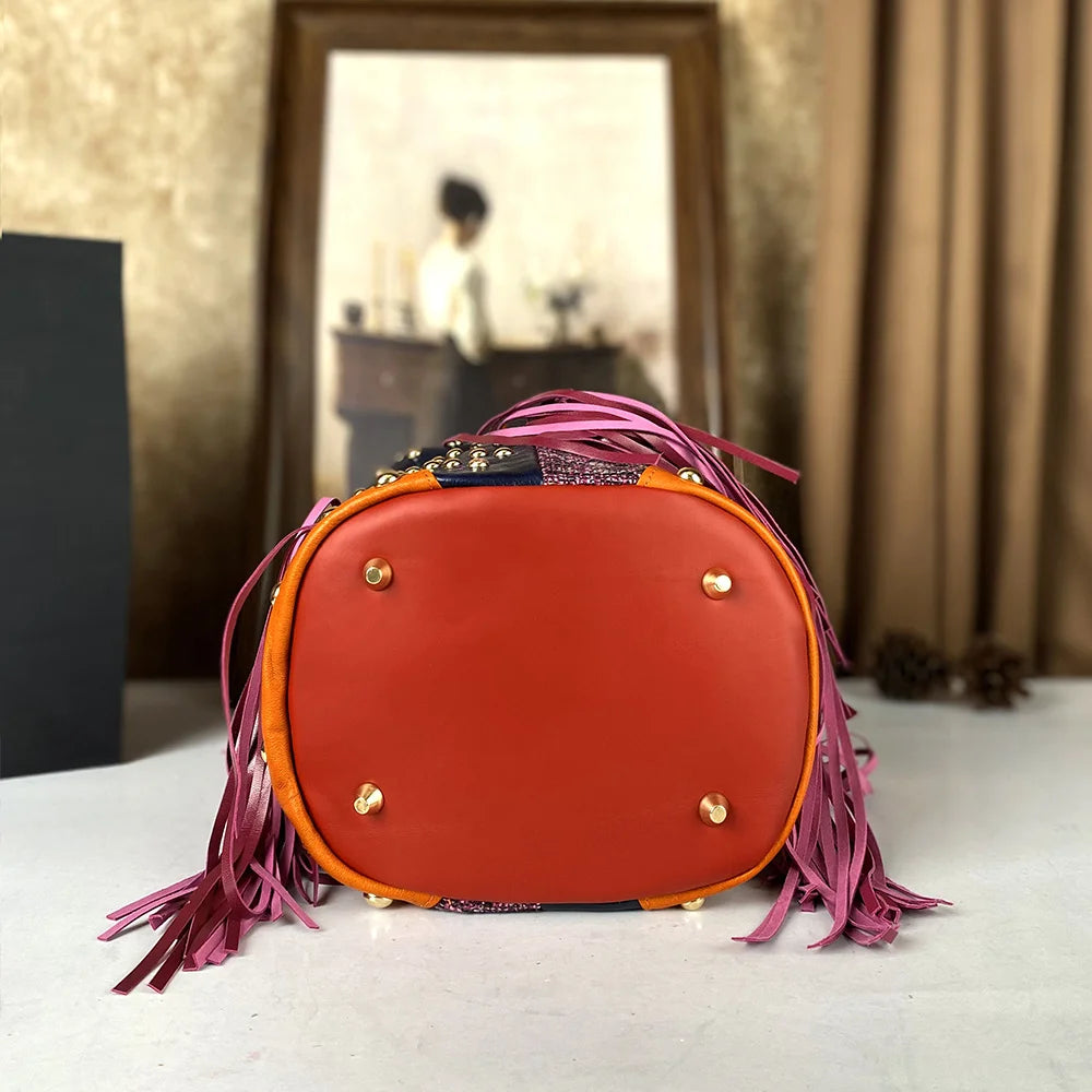 Boho Hippie Tassel Festival Handbag Purse Shoulder Bag