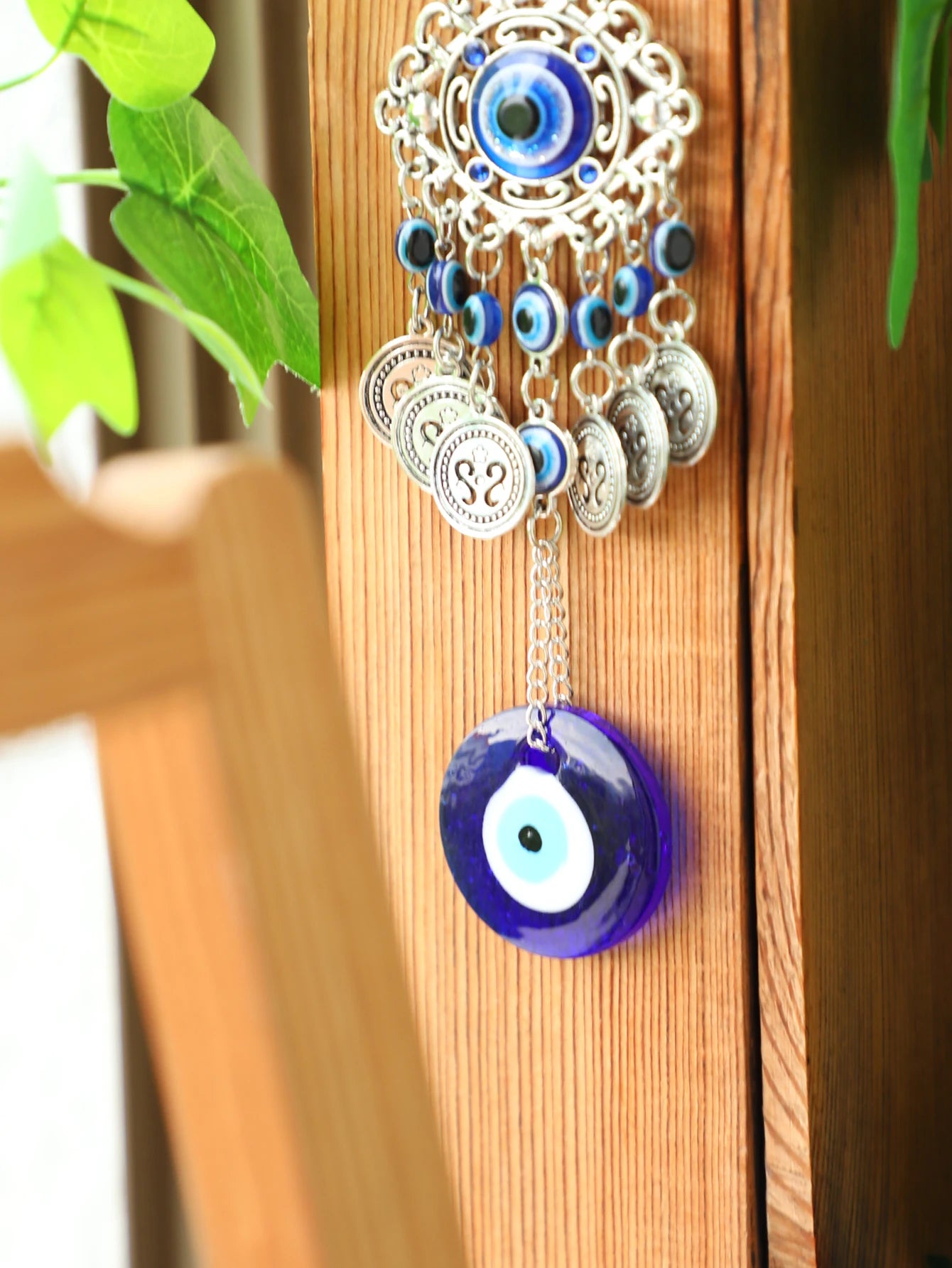 Boho Evil Eye Hanging Wall Decor Good Luck Wind Chime Pendant Decoration
