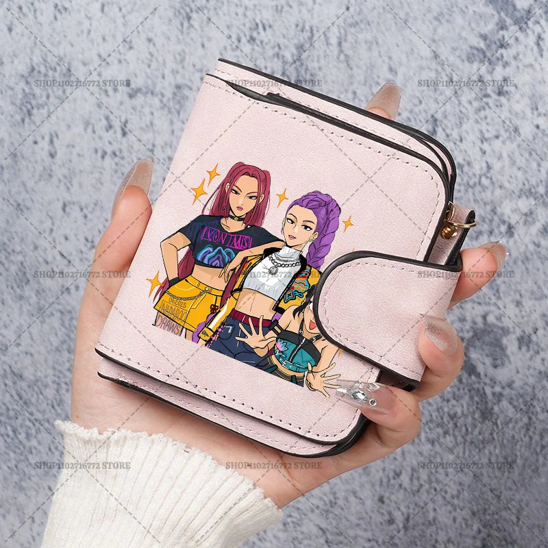 KPop Demon Hunters Wallet PU Waterproof Money Bag Card Holder Purse Coin Huntrix Merch Gift