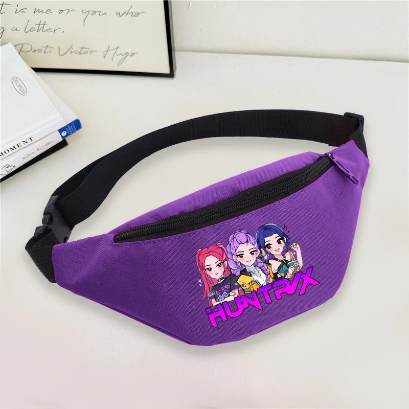 KPop Demon Hunters Waist Bum Bag Kids Fanny Packs Huntrix Merch Gifts