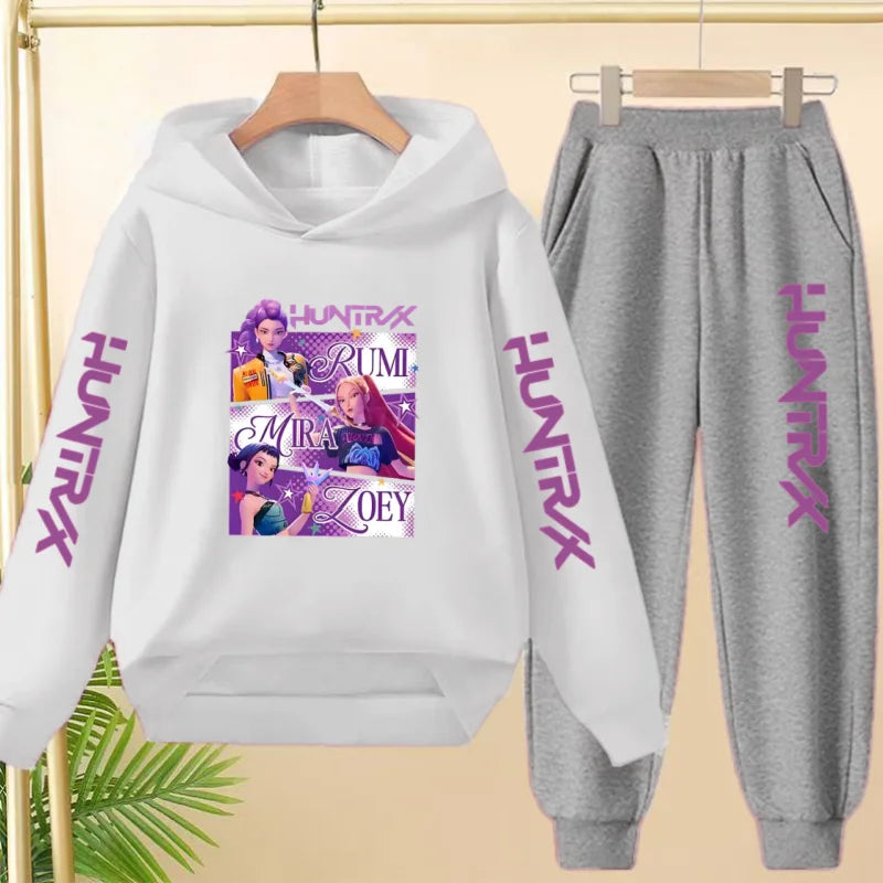 KPop Demon Hunters Tracksuit Hoodie Jumper Huntrix Clothes Joggers