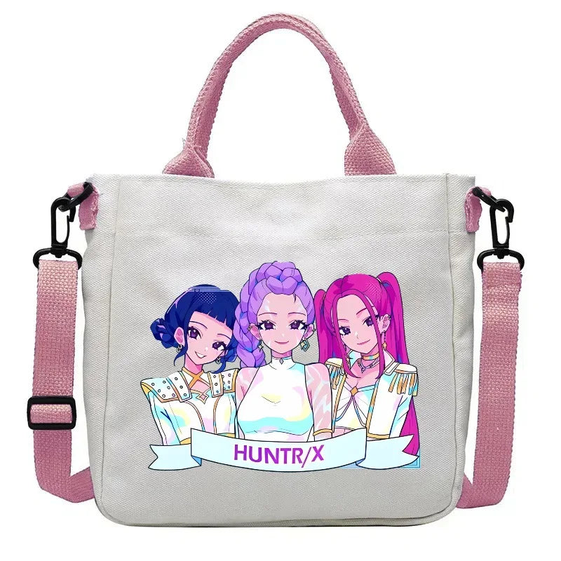 KPop Demon Hunters Crossbody Shoulder Bag Huntrix Tote Shopper Messenger Bag School Rumi K-pop