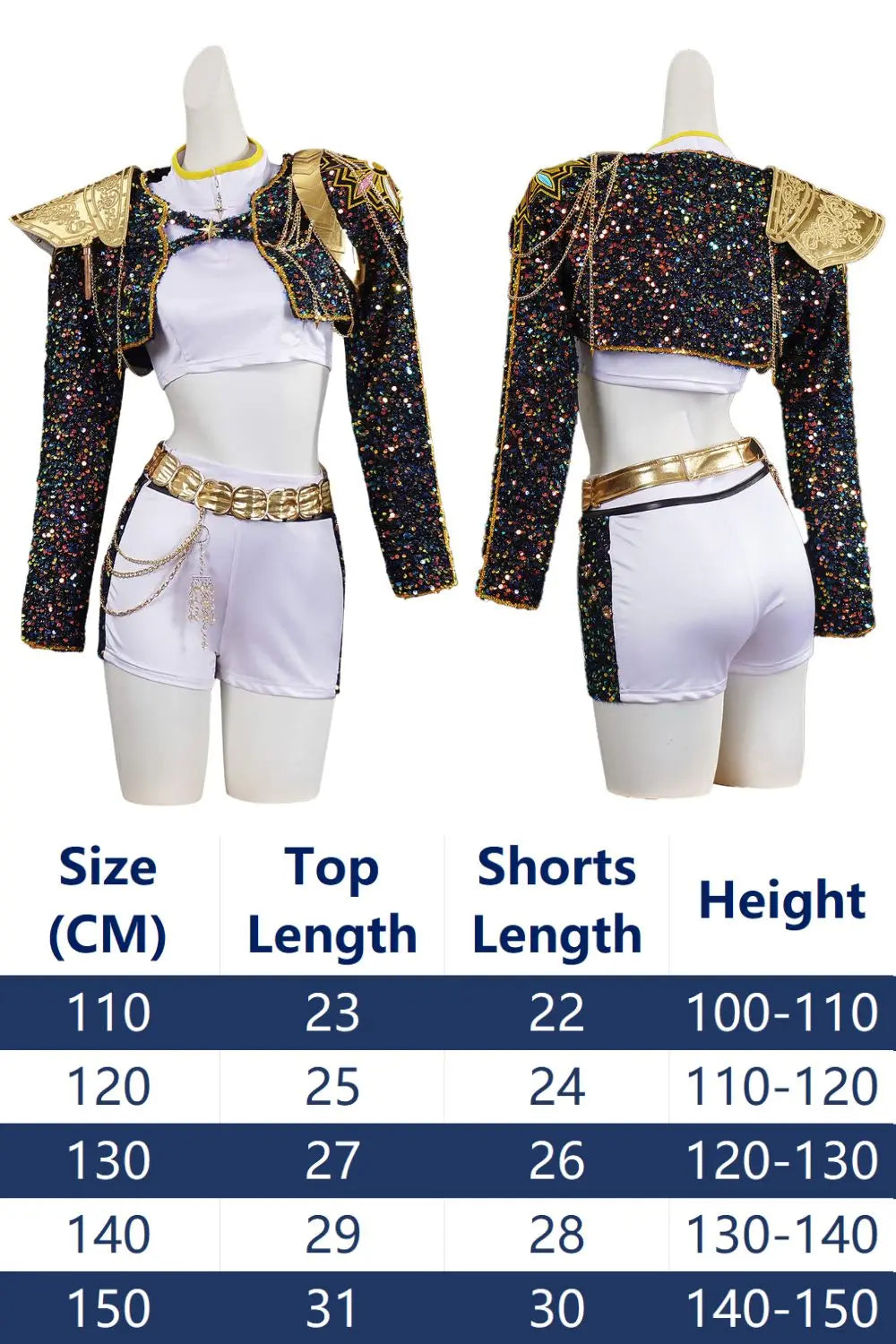 Kids Girls Kpop Demon Hunters Rumi Mira Zoey Huntrix Golden Cosplay Costume Childs Stage Fancy Dress