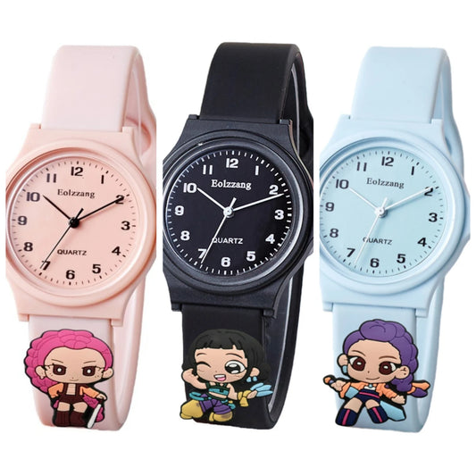 KPop Demon Hunters Girls Watches Kids Wristwatch Huntrix Gifts